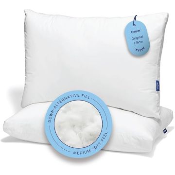 Set 2 Almohadas King Mediana Suavidad Algodón Microfibra
