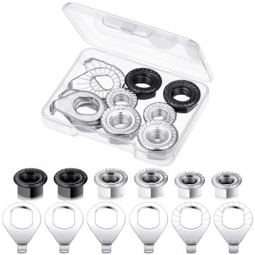 Kit de 12 Tuercas y Arandelas para Eje Bicicleta