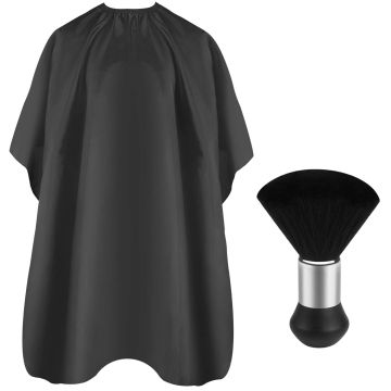 Capa profesional para corte de cabello FEBSNOW negra