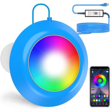 LyLmLe Luz LED para Piscina 20W Subacuática Magnética RGB Control APP