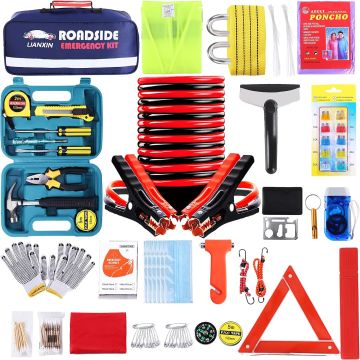 Kit de Emergencia LIANXIN 142 Piezas para Carretera