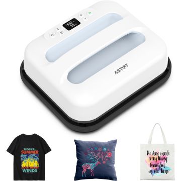 Máquina Termofijadora AST&T 12" x 10" Portátil para Camisetas y Más