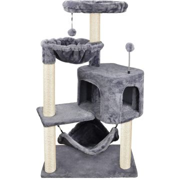 Árbol para Gatos YUNIQUE con Condo y Hamaca, Gris