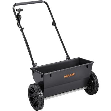 Esparcidor VEVOR 50LB con Ruedas 10 pulgadas y 18 pulgadas de ancho