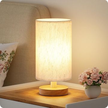 Lámpara de Mesa Pequeña Fenmzee para Dormitorio - Control en Línea, Luz Cálida 3000K