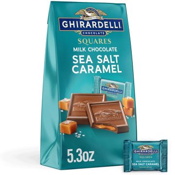 GHIRARDELLI Chocolate con Leche y Caramelo Sal Marina SQUARES, 5.3 oz