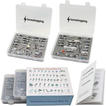 Set de 52 Pies para Máquina de Coser - Metal, Bajo Eje