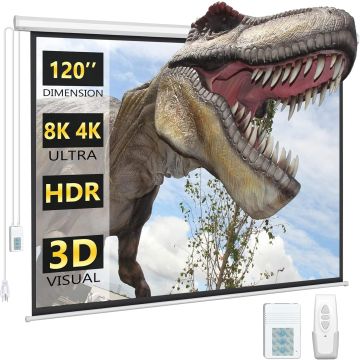 Pantalla eléctrica DINAH 120 pulgadas con control remoto