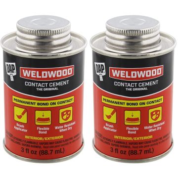 DAP 00107 Weldwood Original Contact Cement, Pack de 2, 3 oz
