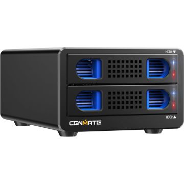 CENMATE Caja Externa 2 Bahías SATA HDD/SSD USB 3.0