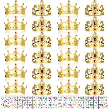 44 Coronas de Espuma para Fiestas Infantiles Kit de Pegatinas de Diamantes