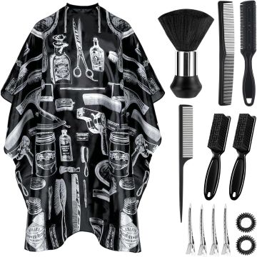 Capa profesional para barbería con accesorios 13 piezas
