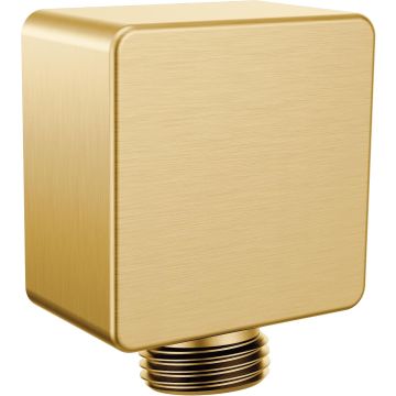Moen A721BG Conector de Pared para Ducha de Mano Cuadrado, Oro Cepillado