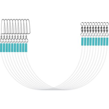 Línea Líder Fluorocarbon con Broches Giratorios 30 cm 10 uds